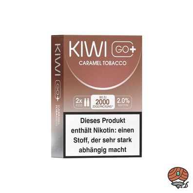 KIWI GO+ POD Caramel Tobacco 20mg/ml Nikotin à 2 Pods