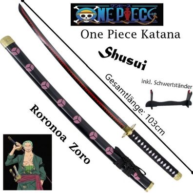 NEU One Piece Katana Schwert Shusui Roronoa ZORO 103cm für Cosplay Anime Fans