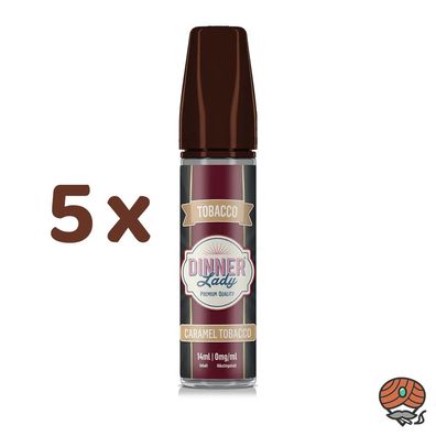 Dinner Lady Caramel Tobacco Longfill Aroma für E-Zigaretten 5x 14ml