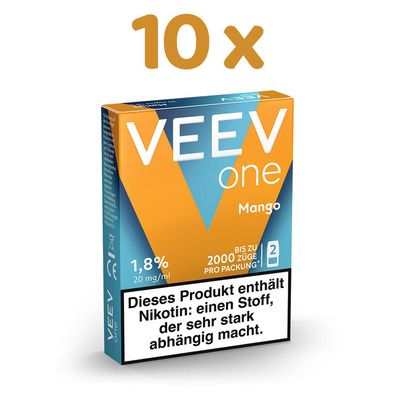VEEV one Pod MANGO 20mg/ml Nikotin 10x 2 Pods