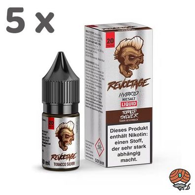 Revoltage Tobacco SILVER 20mg/ml Nikotin, 50/50 Liquid 5x 10ml