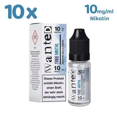 Wanted Overdosed Traube MenthoI * 10mg/ml* Nikotinsalz, Liquid 10x 10ml