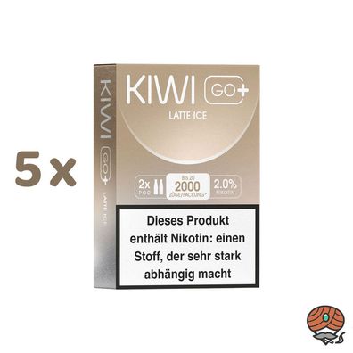 KIWI GO+ POD Latte Ice 20mg/ml Nikotin 5x 2 Pods