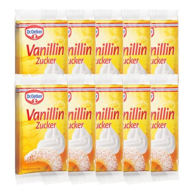 Dr. Oetker Vanillin Zucker 5er x 8g verfeinert Süßspeisen 40g 10er Pack