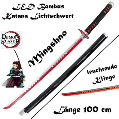 NEU DEMON SLAYER Mingshao LED Katana Lichtschwert 100cm für Cosplay Anime Manga