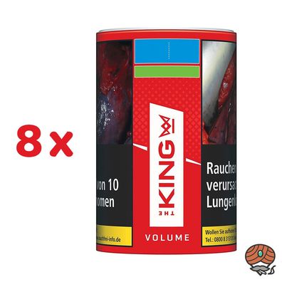 The King Red Volumentabak Dose 8x 90g