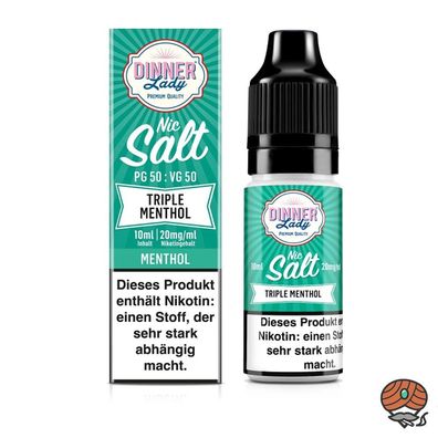 Dinner Lady Triple MenthoI Nikotinsalz 20mg/ml Nikotin 50/50 Liquid 10ml