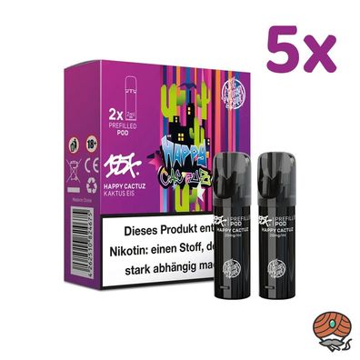 187 Strassenbande Pod HAPPY CACTUZ 20mg/ml Nikotin, 5x * 2 PODS*