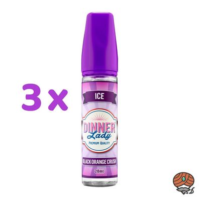 Dinner Lady BLACK ORANGE CRUSH Longfill Aroma für E-Zigaretten - Ice 3x 20ml