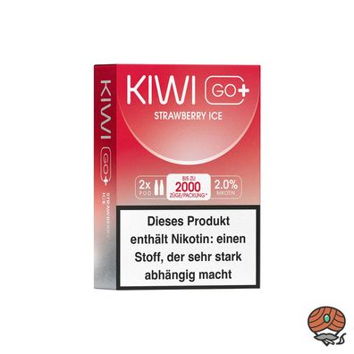 KIWI GO+ POD Strawberry Ice 20mg/ml Nikotin à 2 Pods