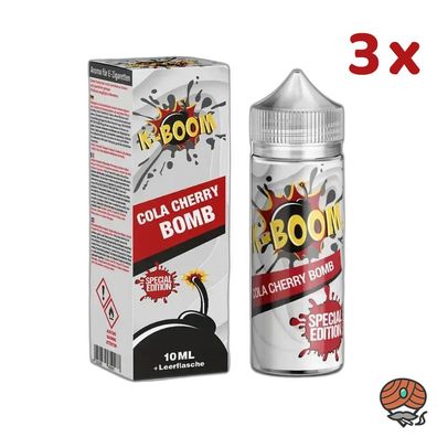 K-BOOM Cola Cherry Bomb Longfill Aroma für E-Zigaretten 3x 10ml