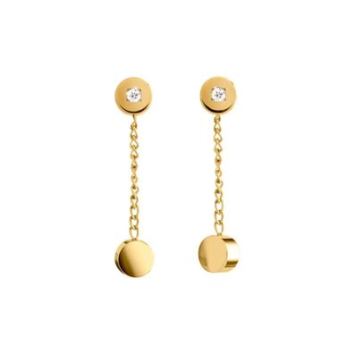 Boccia Ohrstecker 05084-04 Titan Goldplattiert mit Diamanten