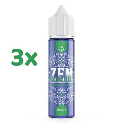 SIQUE Berlin ZEN Peach & Greentea Longfill Aroma, 3x 5ml
