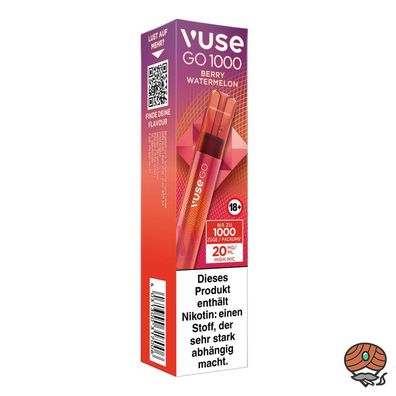 Vuse GO 1000 E-Shisha BERRY Watermelon 20mg/ml Nikotin max. 1000 Züge, Einweg-E