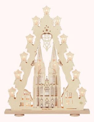 Lichterspitze Kölner Dom LED natur BxHxT 52x67x6cm NEU Schwibbogen Leuchterbo