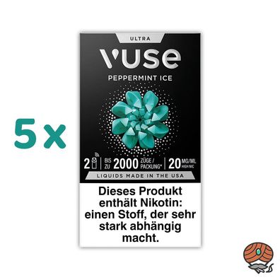 Vuse ULTRA Pods Peppermint Ice 20mg/ml Nikotin 5x 2 Pods