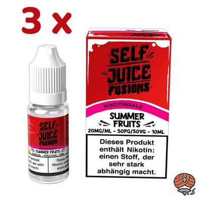 Self Juice SUMMER FRUITS 20mg/ml Nikotinsalz, 3x 10ml Liquid 50/50