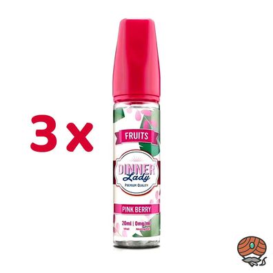 Dinner Lady PINK BERRY Longfill Aroma für E-Zigaretten - Fruits 3x 20ml