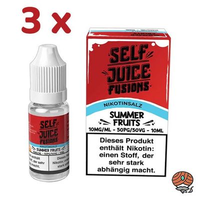 Self Juice SUMMER FRUITS 10mg/ml Nikotinsalz, 3x 10ml Liquid 50/50