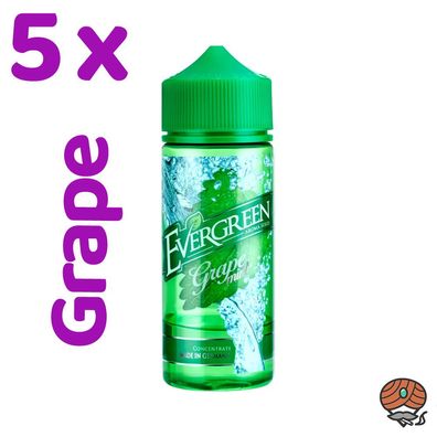 Evergreen Grape Mint, Longfill Aroma für E-Zigaretten 5x 8ml
