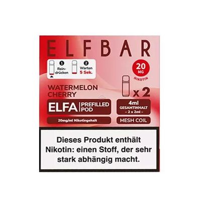 ELFBAR ELFA POD Watermelon Cherry 20mg/ml Nikotin à 2 Pods