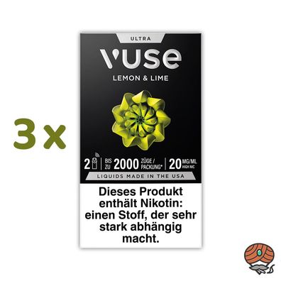 Vuse ULTRA Pods Lemon & Lime 20mg/ml Nikotin 3x 2 Pods