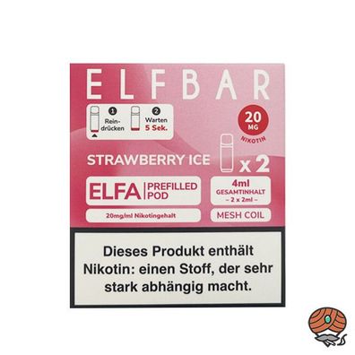 ELFBAR ELFA POD Strawberry Ice 20mg/ml Nikotin à 2 Pods