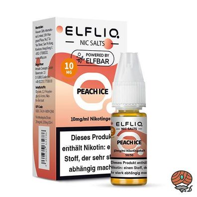 ELFLIQ by ELFBAR Peach Ice * 10mg/ml* Nikotinsalz, Liquid 10ml