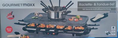 Raclette Fondue Set 12 Personen Grill Tischgrill Elektrogrill Raclettegrill XXL