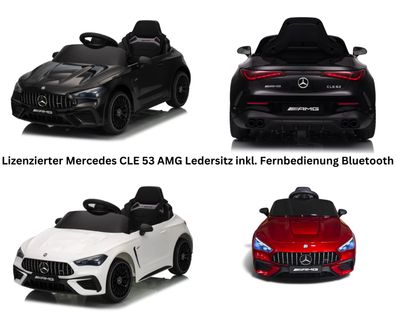Mercedes AMG CLE 53 Kinder Elektroauto 12V mit Fernbedienung und Bluetooth Leder
