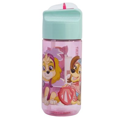 Paw Patrol Wasserflasche für Kinder 430 ml mit praktischem Strohhalm