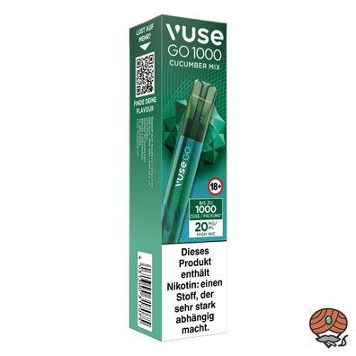 Vuse GO 1000 E-Shisha Cucumber MIX, 20mg Nikotin, Einweg-E-Zigarette, Vape