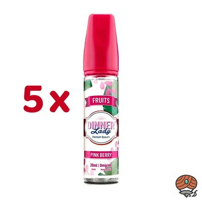 Dinner Lady PINK BERRY Longfill Aroma für E-Zigaretten - Fruits 5x 20ml