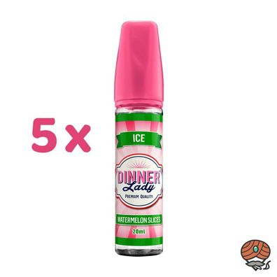 Dinner Lady Watermelon SLICES Longfill Aroma für E-Zigaretten - Ice 5x 20ml
