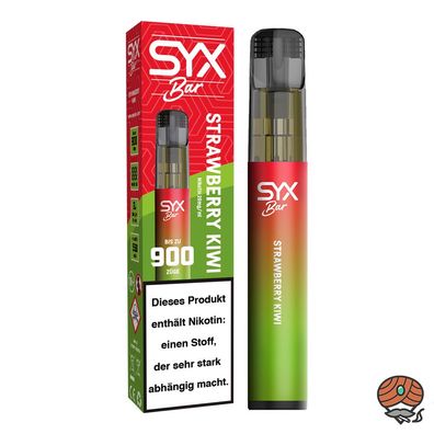 SYX BAR E-Shisha Strawberry KIWI, 20mg/ml Nikotin, max. 900 Züge, Einweg