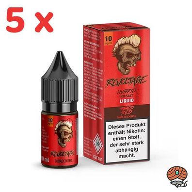 Revoltage Tobacco RED 10mg/ml Nikotin, 50/50 Liquid 5x 10ml