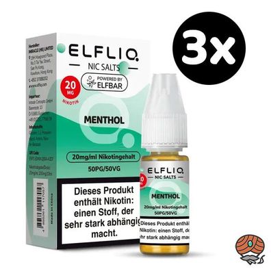 ELFLIQ by ELFBAR Menthol * 20mg/ml* Nikotinsalz, Liquid 3x 10ml