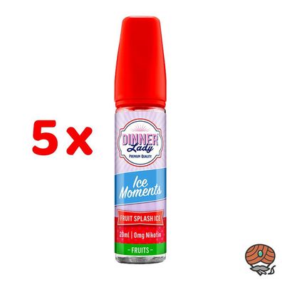 Dinner Lady FRUIT SPLASH ICE Longfill Liquid / Aroma 5x 20ml - Ice Moments