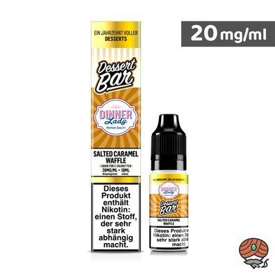 Dinner Lady Dessert Bar Salted Caramel Waffle Nikotinsalz 20mg/ml Nikotin 10ml Liquid