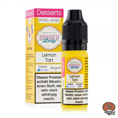 Dinner Lady Lemon Tart 3mg/ml Nikotin, 50/50 Liquid 10ml