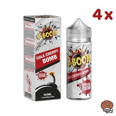 K-BOOM Cola Cherry Bomb Longfill Aroma für E-Zigaretten 4x 10ml