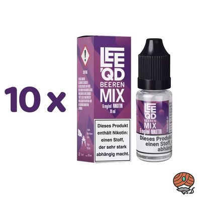 LEEQD Beeren Mix 6mg/ml Nikotin, Liquid 10x 10ml