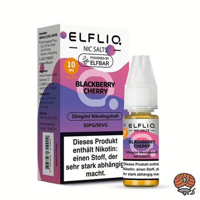 ELFLIQ by ELFBAR Blackberry Cherry * 10mg/ml* Nikotinsalz, 10ml Liquid