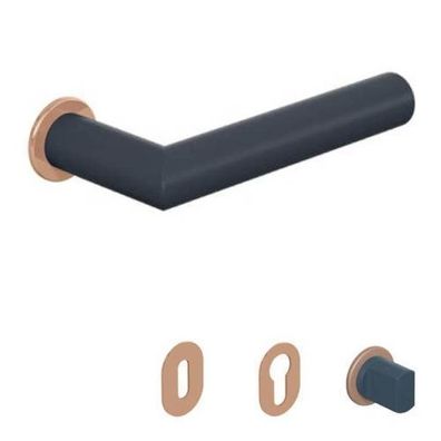 HEWI Türdrücker 162 Mini Rosettengarnitur Anthrazit Kupfer Türklinke