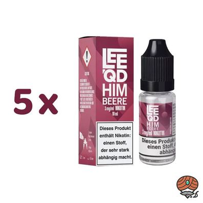 LEEQD Himbeere 3mg/ml Nikotin, Liquid 5x 10ml