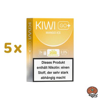 KIWI GO+ POD Mango Ice 20mg/ml Nikotin 5x 2 Pods