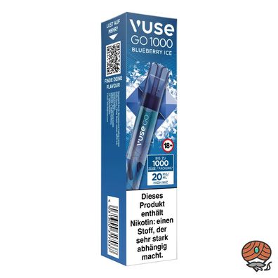 Vuse GO 1000 E-Shisha Blueberry ICE, 20mg Nikotin, Einweg-E-Zigarette, Vape