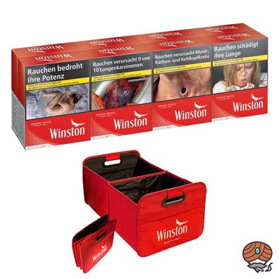 Winston Red/Rot Zigaretten XXL 8x 27 Stück + Winston faltbare Auto-Tasche