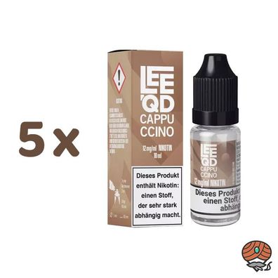 LEEQD Cappuccino 12mg/ml Nikotin, Liquid 5x 10ml