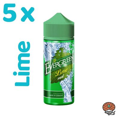 Evergreen Lime Mint, Longfill Aroma für E-Zigaretten 5x 8ml